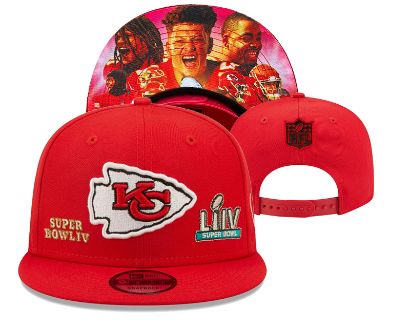 Kansas City Chiefs Super Bowl LIV Patch Stitched Snapback Hats 0139